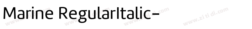 Marine RegularItalic字体转换